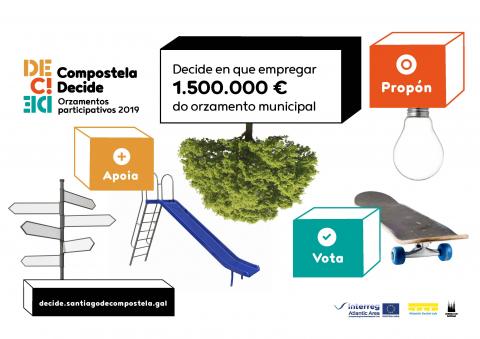 Santiago de Compostela City Council has distributed 40.000 paper tablecloths regarding “Compostela Decides” programme among bars and restaurants of the city